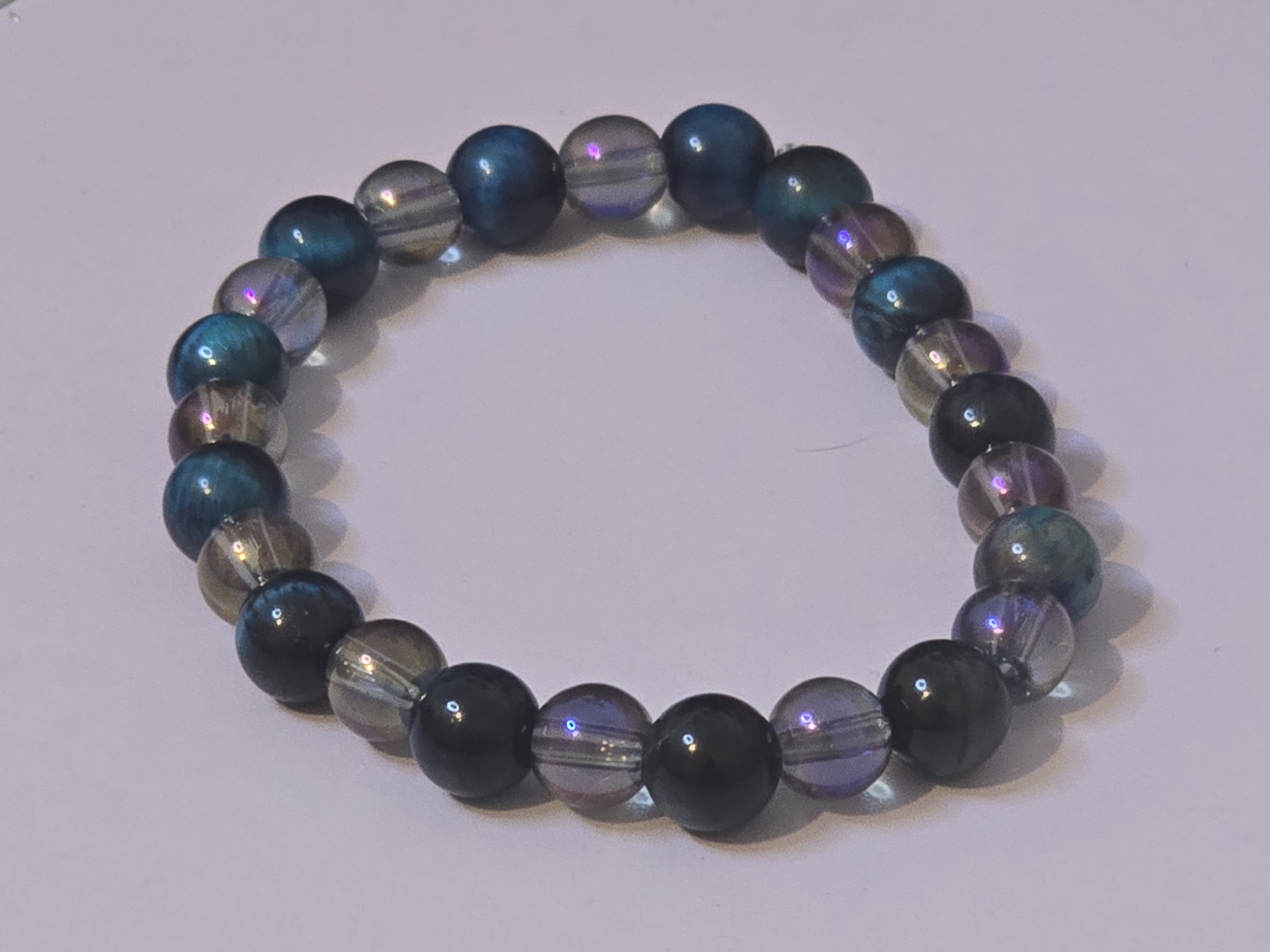 bracelet verre et pierres 11
