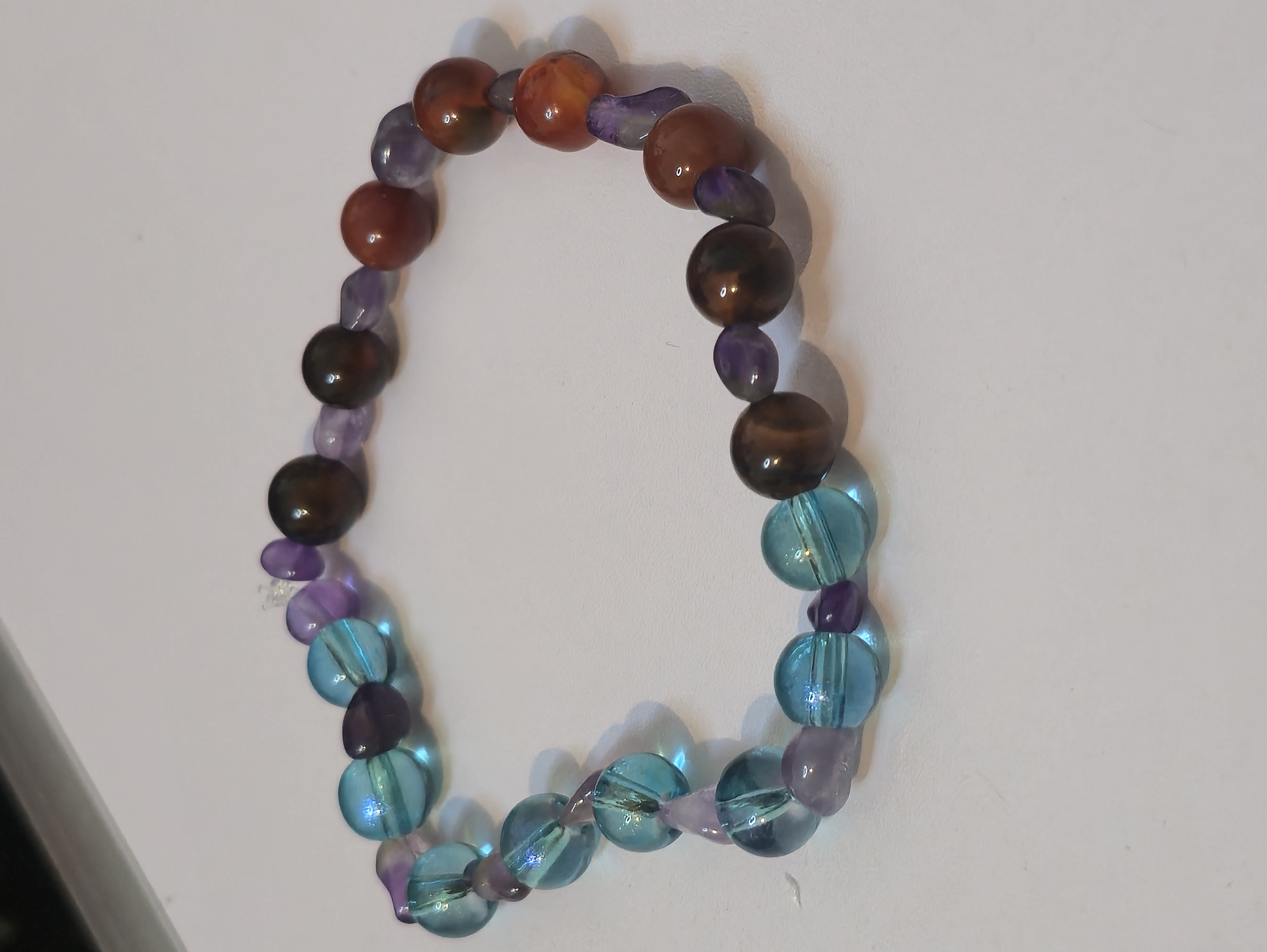 bracelet verre et pierre naturelle 15